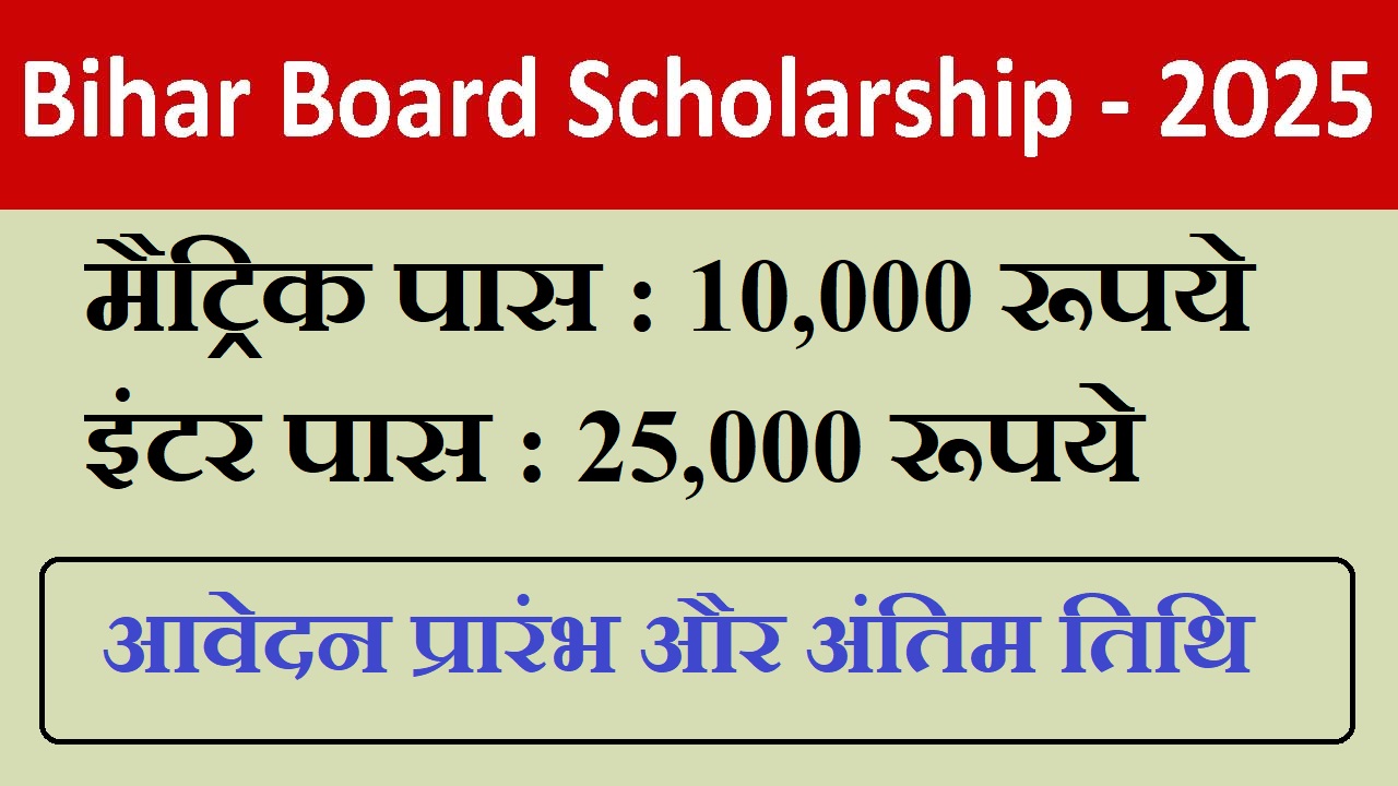 Bihar Board 10th 12th Scholarship Online 2025